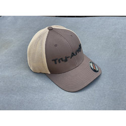 TRY-ANGLEロゴキャップ フレックスフィットトラッカーメッシュ ブラウン・カーキ